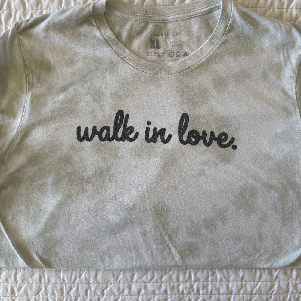 Walk in Love Green Tie-Dye Short Sleeve Tee